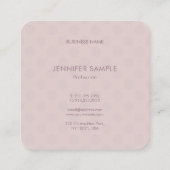 Carte De Visite Carré Design moderne élégant Simple Modèle Design profes (Dos)