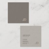 Carte De Visite Carré Design moderne et créatif Design tendance Monogram (Devant / Derrière)