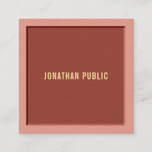 Carte De Visite Carré Design moderne Modèle professionnel luxe Elite