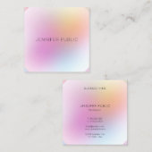 Carte De Visite Carré Design moderne professionnel tendance élégant colo (Devant / Derrière)