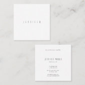 Carte De Visite Carré Design moderne simple Modèle sophistiqué chic (Devant / Derrière)