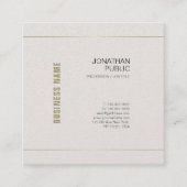 Carte De Visite Carré Design professionnel chic élégant moderne Plain Lu (Devant)