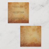 Carte De Visite Carré Design professionnel Design Créatif Antique Look L (Devant / Derrière)