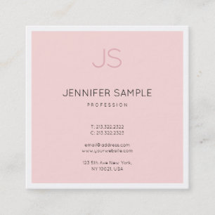 Carte De Visite Carré Design professionnel élégant Monogram Design éléga