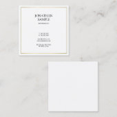 Carte De Visite Carré Design professionnel moderne élégant Design créati (Devant / Derrière)