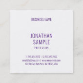 Carte De Visite Carré Design professionnel moderne élégante Couleurs arc (Dos)