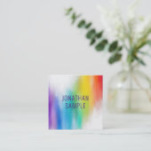 Carte De Visite Carré Design professionnel moderne élégante Couleurs arc (Debout devant)