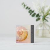 Carte De Visite Carré Design rose sérénité 11 (Debout devant)