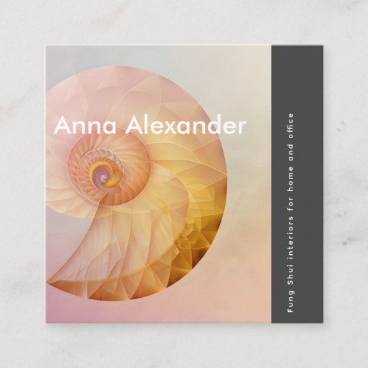 Carte De Visite Carré Design rose sérénité 11 (Devant)