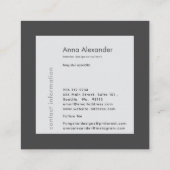 Carte De Visite Carré Design rose sérénité 7 (Dos)