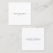 Carte De Visite Carré Design simple moderne Cool Modèle élégant (Devant / Derrière)