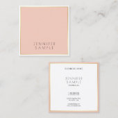 Carte De Visite Carré Design sophistiqué Élégant Moderne Propre Luxe (Devant / Derrière)