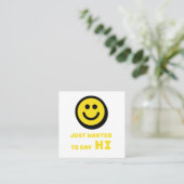 Carte De Visite Carré Design souriant (Debout devant)