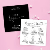 Carte De Visite Carré Dessert Tireur Instructions Minimal Cake Shots