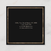 Carte De Visite Carré Dessin de coquille Nautilus (Dos)