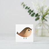 Carte De Visite Carré Dessin d'Oiseau de Bruant (Debout devant)