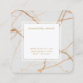 Carte De Visite Carré Dessinateur d'intérieurs moderne simple d'or de (Dos)