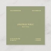 Carte De Visite Carré Dessus élégant moderne de la meilleure qualité de (Dos)