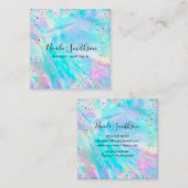 Carte De Visite Carré Détails de feuille d'or FAUX (Devant / Derrière)