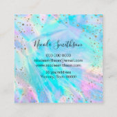 Carte De Visite Carré Détails de feuille d'or FAUX (Dos)