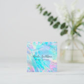 Carte De Visite Carré Détails de feuille d'or FAUX (Debout devant)