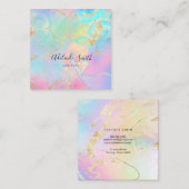 Carte De Visite Carré détails de la parties scintillant simulée Iiridesc (Devant / Derrière)