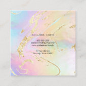 Carte De Visite Carré détails de la parties scintillant simulée Iiridesc (Dos)