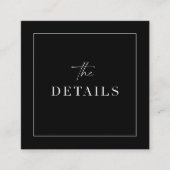 Carte De Visite Carré Détails du Mariage classique Balayage du boîtier C (Devant)