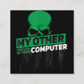 Carte De Visite Carré Développeur Sysadmin Engineer Hacker Code d'admini (Devant)