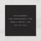 Carte De Visite Carré Devis en gras (Dos)