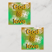 Carte De Visite Carré Dieu est amour (Devant / Derrière)