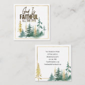 Carte De Visite Carré Dieu est fidèle tout le temps (Devant / Derrière)