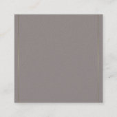 Carte De Visite Carré Directeur élégant et branché Elite Plain Luxury (Dos)