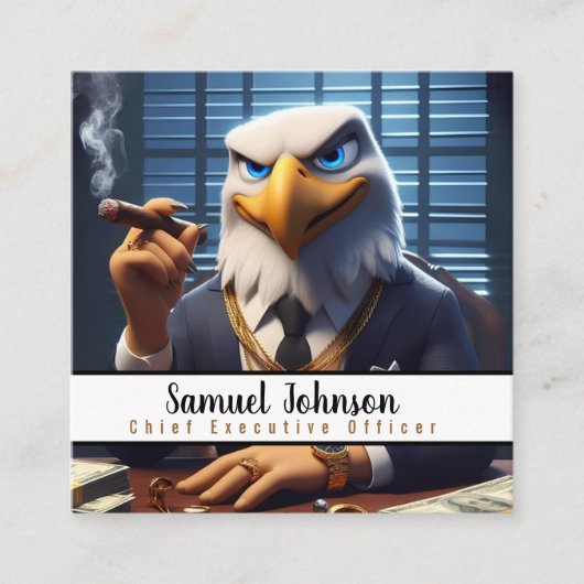 Carte De Visite Carré Directeur Général Drôle (Devant)