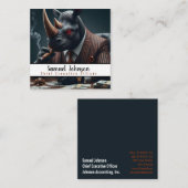 Carte De Visite Carré Directeur Général Drôle (Devant / Derrière)