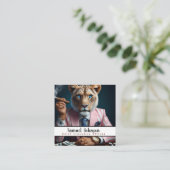 Carte De Visite Carré Directeur Général Drôle (Debout devant)