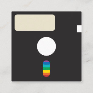 Carte De Visite Carré Disquette vintage - créativité à l'intérieur