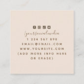 Carte De Visite Carré Diversité Beauté Maquillage Cheveux Artiste Boho N (Dos)