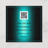 Carte De Visite Carré DJ abstrait futuriste moderne  (Dos)