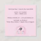 Carte De Visite Carré DJ Pink (Dos)