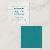 Carte De Visite Carré Dollar blanc (Devant / Derrière)