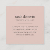 Carte De Visite Carré Dollar de sable d'aquarelle (Dos)