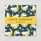 Carte De Visite Carré Dormir, Babysitter, Garderie, Garde d'enfants (Devant)