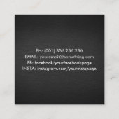 Carte De Visite Carré Dot Art Camera Shutter Photographe Carré Affaires (Dos)