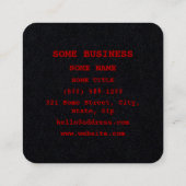 Carte De Visite Carré Double Happiness 囍 Shuangxi Chinese Hanzi Heart (Dos)