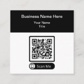 Carte De Visite Carré Double Side QR Code Promotional Business Cards (Devant)