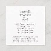 Carte De Visite Carré Doula botanique moderne (Dos)