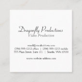 Carte De Visite Carré Dragonfly or / Ciel nocturne (Dos)