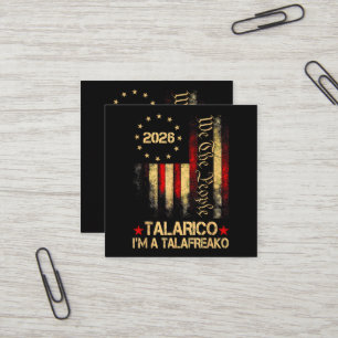 Carte De Visite Carré Drapeau américain vintage 2026 Supporter politique