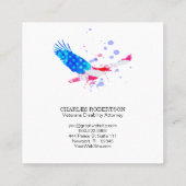 Carte De Visite Carré ** Drapeau American Eagle USA Red White Blue (Dos)